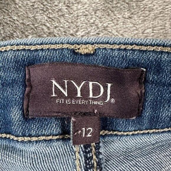 NYDJ Jeans Womens 12 LiftxTuck Technology Button Fly Ami Skinny Distressed Denim - Picture 5 of 13